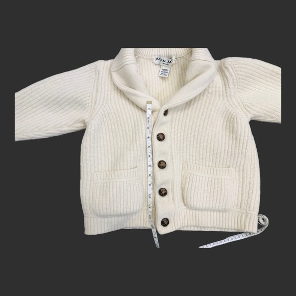 Aran Mor Ireland Button Up Wool Sweater 100% Merino Wool Children's Large - Picture 6 of 10